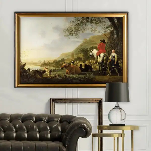 Hilly-Landscape -by Aelbert Cuyp - Gold Frame | Bed Bath & Beyond