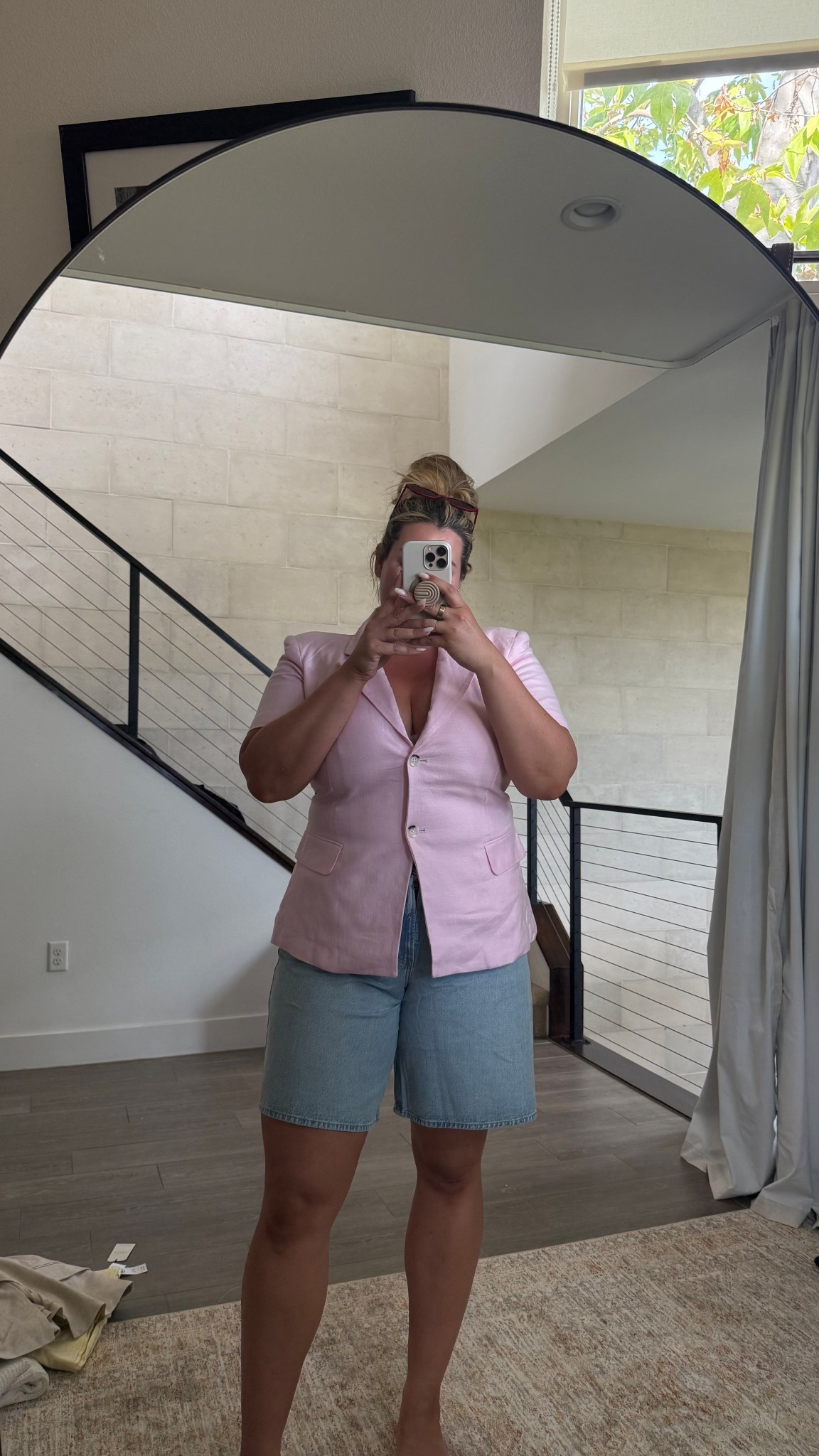 ordered this top in an xl & shorts in a 33. both run small!!

#LTKSummerEdit #LTKSeasonal #LTKWorkwear