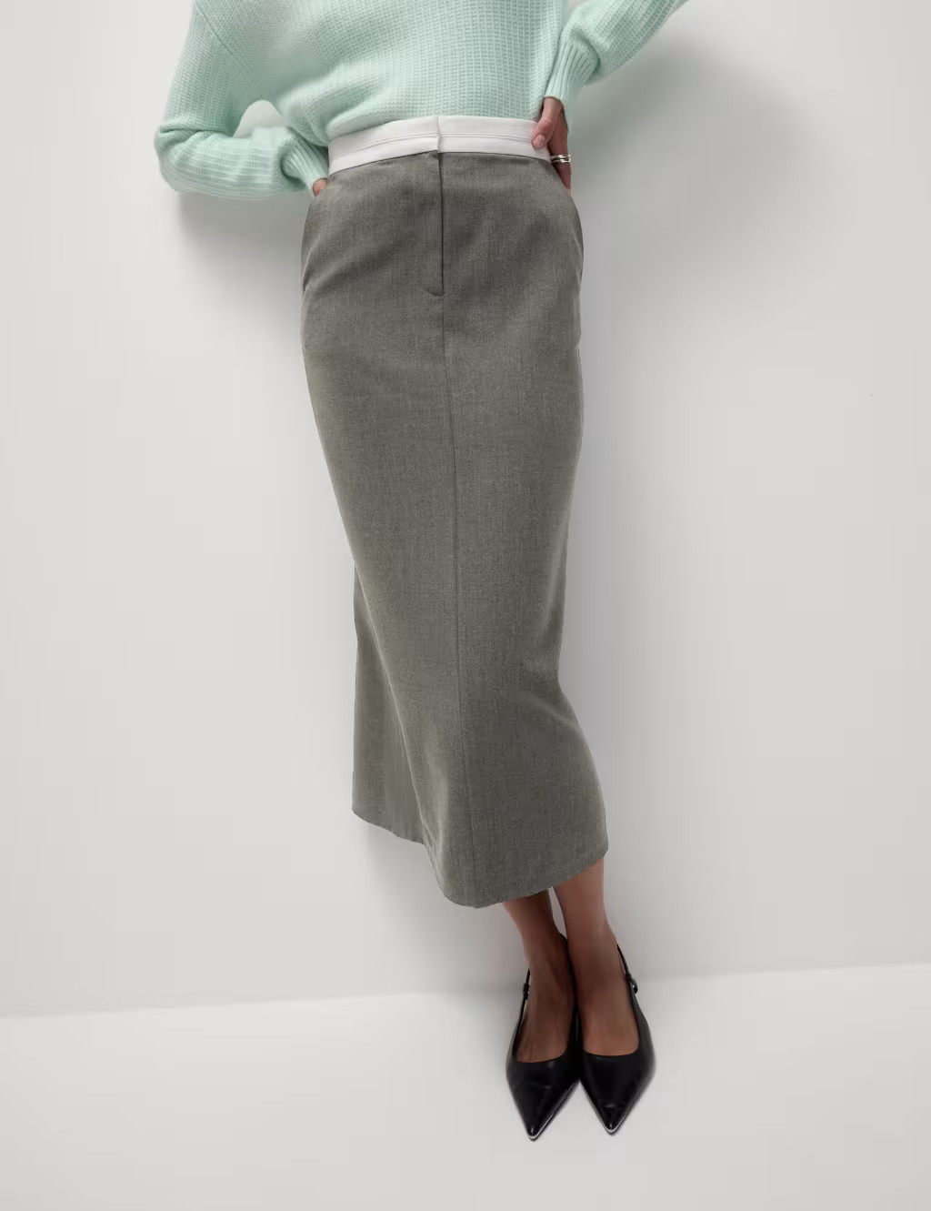 Split Back Midaxi Pencil Skirt | Marks & Spencer (UK)