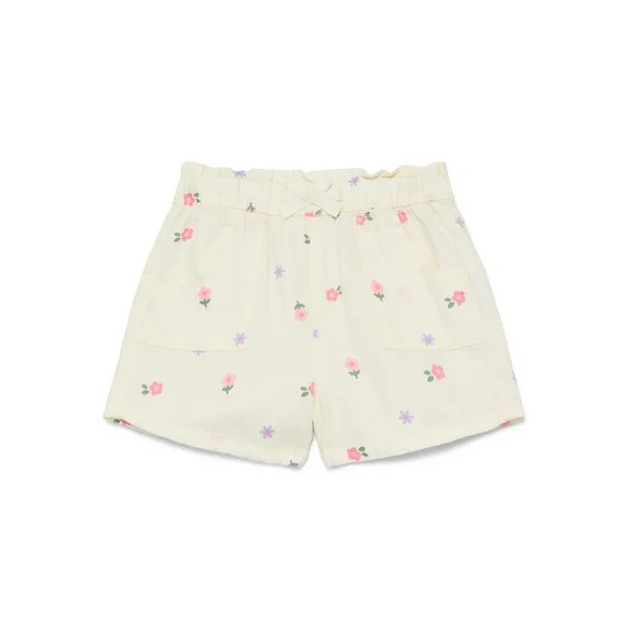 Wonder Nation Baby Girl Woven Shorts, Sizes 0-24 Months | Walmart (US)