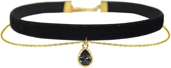 MOMOCAT 14K Gold Plated Snowflake Red Velvet Ball Pendant Double Layered Choker Necklace for Wome... | Amazon (US)