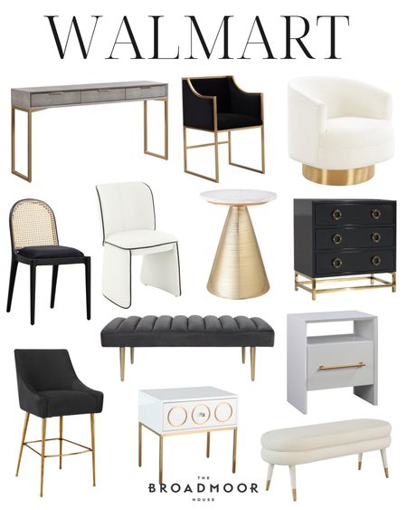 Walmart finds, Walmart home, look for less, gold furniture, counter stool, accent chair, dining chair, dresser, desk, office furniture, side table, bench, nightstand

#LTKstyletip #LTKFind #LTKhome