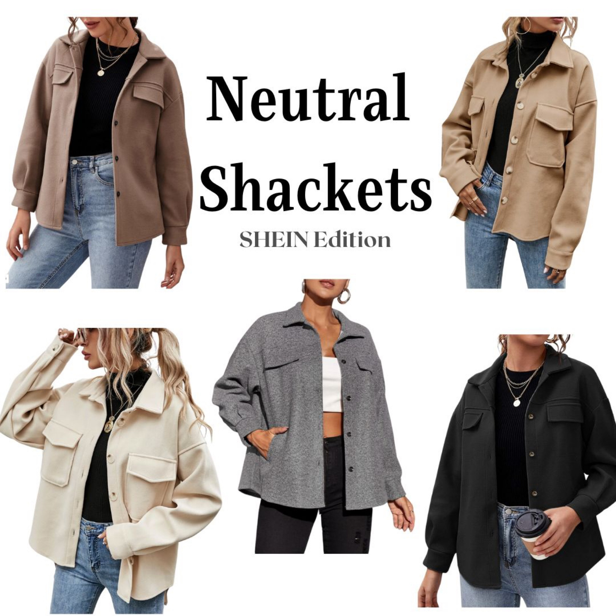 Neutral Shackets for fall and winter  

#LTKworkwear #LTKHoliday #LTKFind