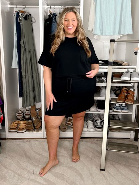 Plus Size Spanx AirEssentials Try-On! Use code ASHLEYDXSPANX for a discount on full price items at checkout! Wearing a 2X top and 3X AirEssentials skort - likely could have done the 2X

#LTKActive #LTKSeasonal #LTKplussize