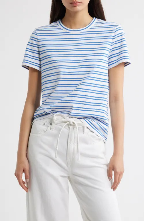 Madewell Perfect Crewneck Cotton Jersey T-Shirt in White at Nordstrom, Size Xx-Small | Nordstrom