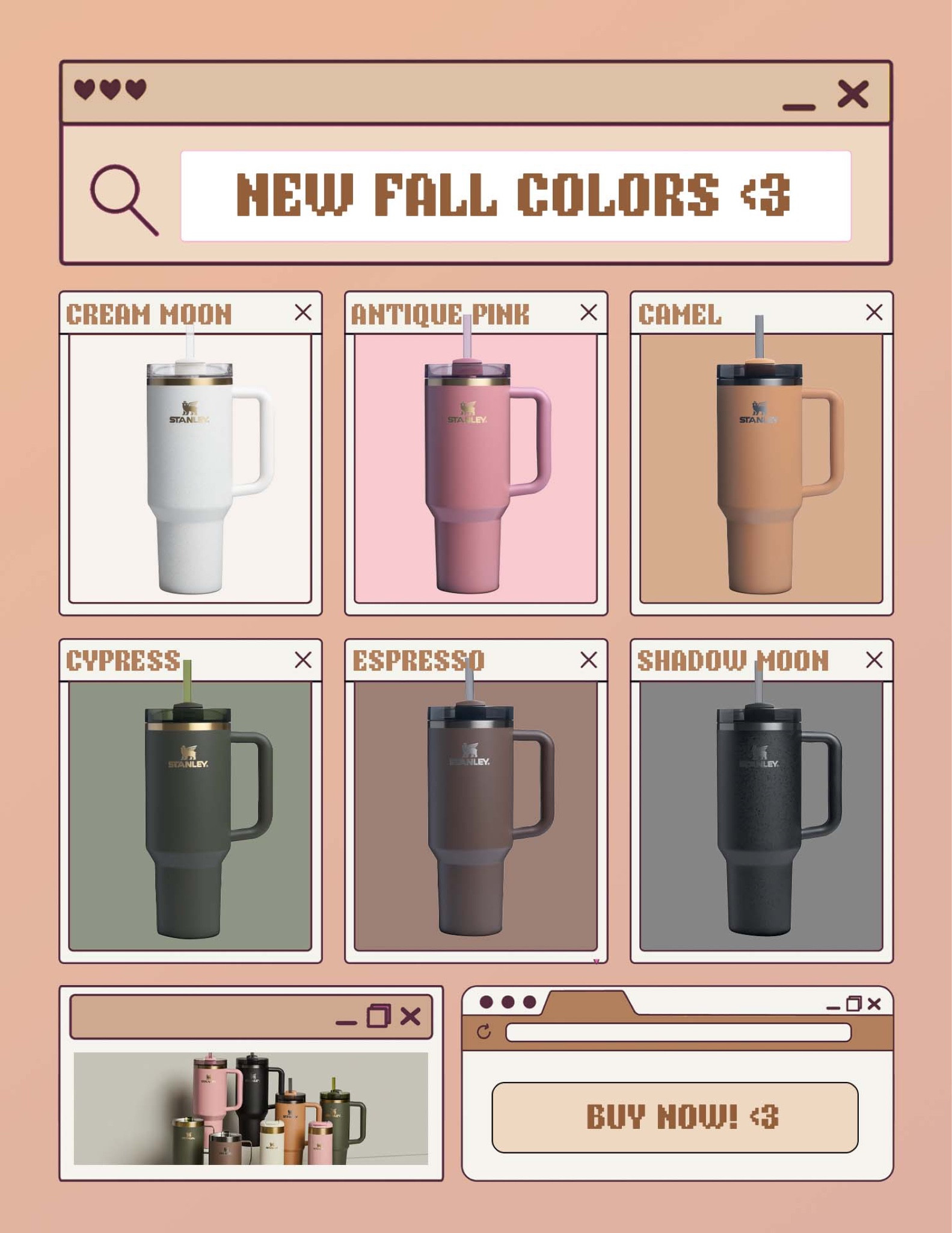 I’m so obsessed with the new fall Stanley colors! 🍂✨ #StanleyCup #FallFavorites #LTKFinds

#LTKFindsUnder50 #LTKSeasonal #LTKFindsUnder100