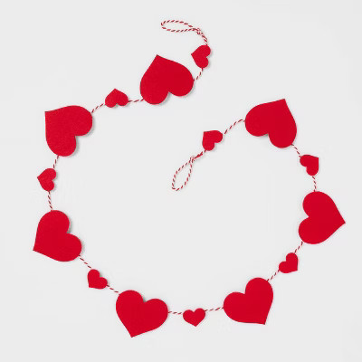 Valentine's Day Felt Heart Garland - Spritz™ | Target