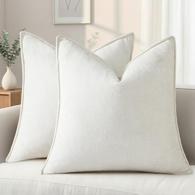 decorUhome Summer Couch Throw Pillow Covers 20x20 Set of 2, Decorative Soft Velvet Modern Cozy Ch... | Amazon (US)