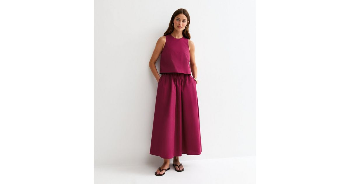 Light Burgundy Layered Sleeveless Midi Dress | New Look | New Look (UK)