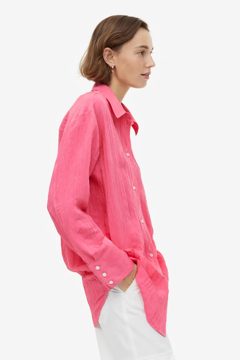 Crinkled Chiffon Shirt | H&M (US + CA)