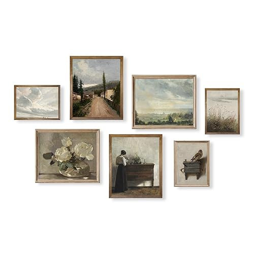 Vintage Boho Farmhouse Wall Art - Nature Botanical Poster Picture Room Decor - Neutral Flower Por... | Amazon (US)