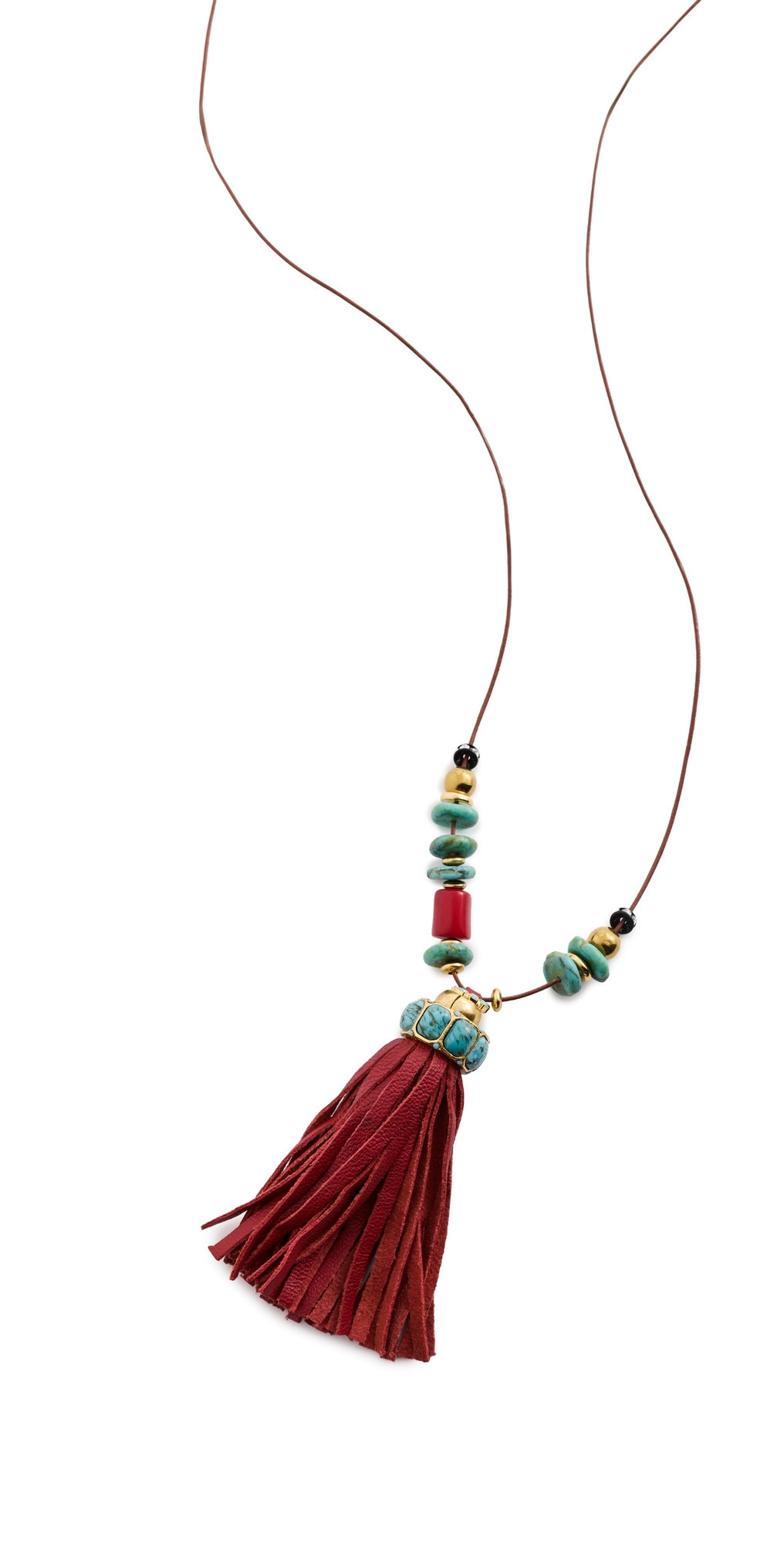 Elizabeth Cole Ponsie Necklace Red Turquoise One Size | Shopbop