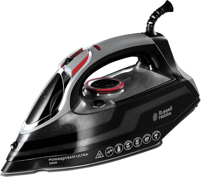 Russell Hobbs Steam Iron [3100W, 210 g/min extra steam boost, 70 g/min steam] Power Steam (350ml,... | Amazon (UK)