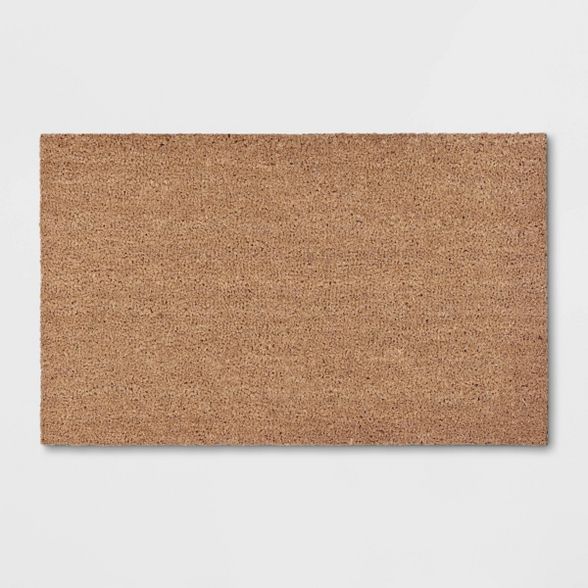 1'6"x2'6" Solid Doormat Beige - Room Essentials&#8482; | Target