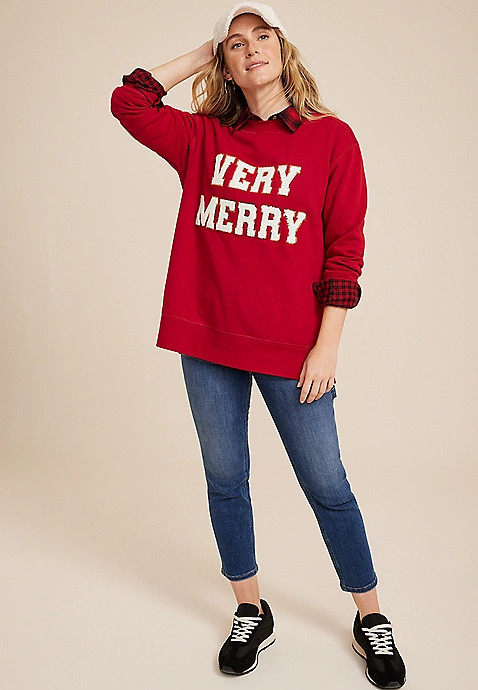 Willowsoft Very Merry Sweatshirt | Maurices