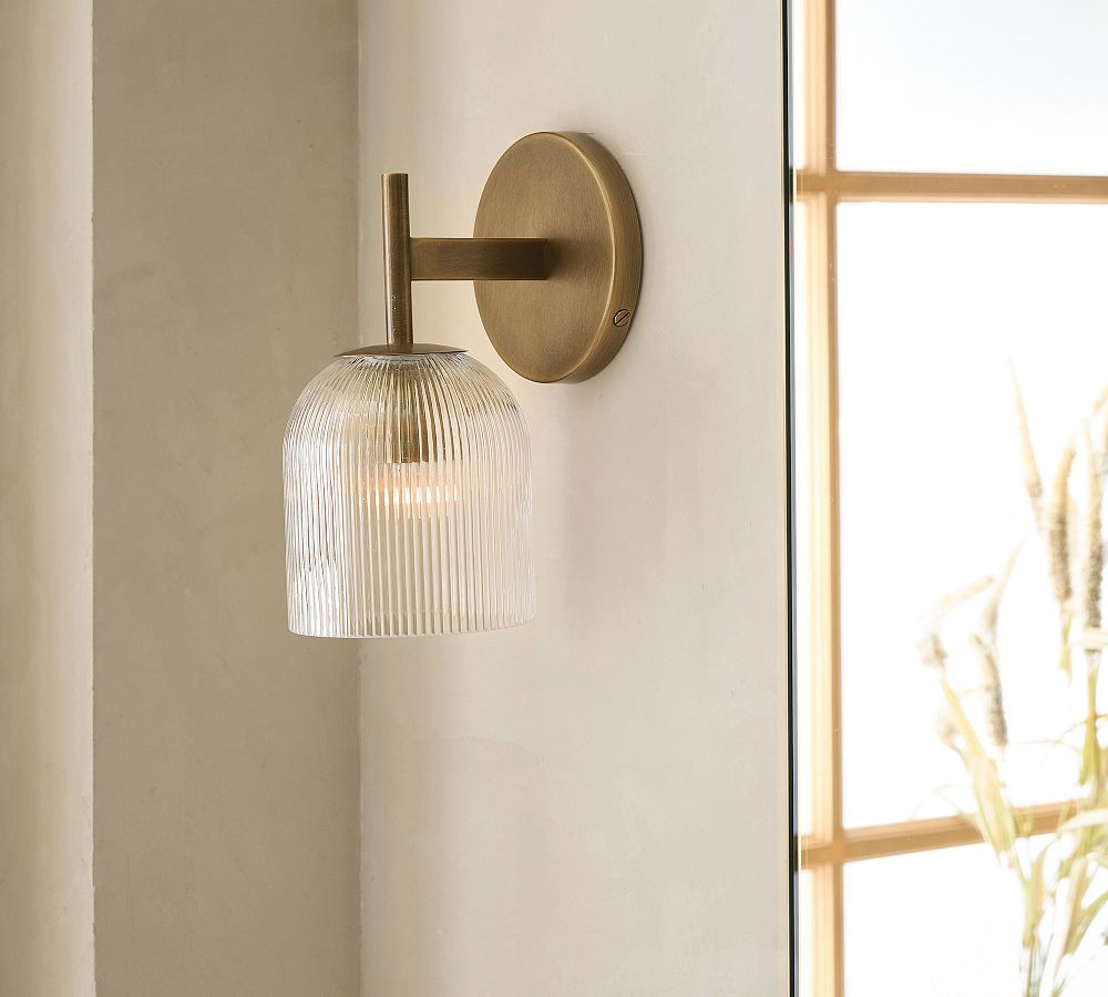 Cooper Ribbed Glass Sconce (9") | Pottery Barn (US)