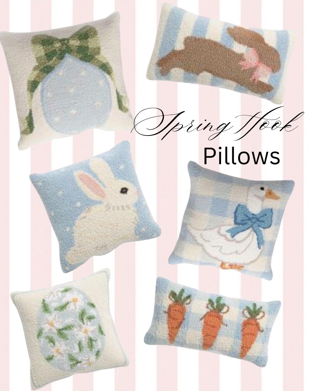 Spring just got a little sweeter  These needlepoint style pillows add the perfect vintage-inspired touch to spring decorating. I love mixing bunnies, carrots, and soft blue gingham for a collected cottage look. favorites.

#springdecor #springhome #cottagestyle #bunnydecor #easterdecor #needlepointpillows

#LTKSpringSale #LTKHome