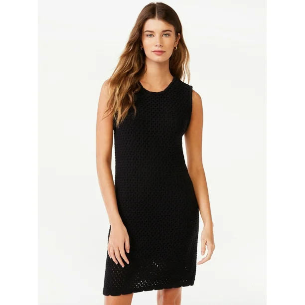Free Assembly Women's Sleeveless Crochet Mini Dress, Sizes XS-XXXL - Walmart.com | Walmart (US)