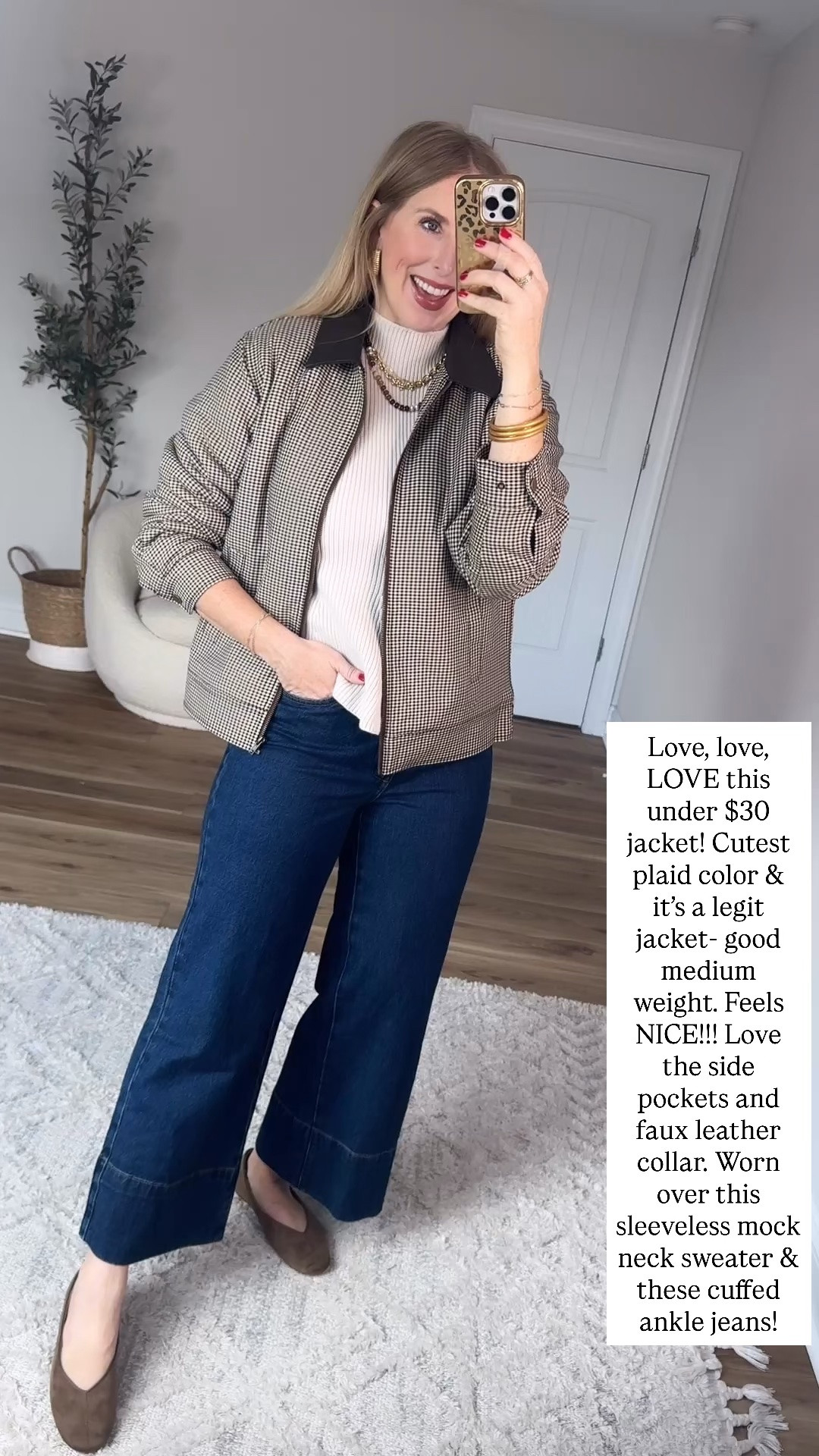 Walmart style, Walmart try on, no boundaries, work jacket, cropped jeans, Walmart fashion, fall outfit

#LTKootd