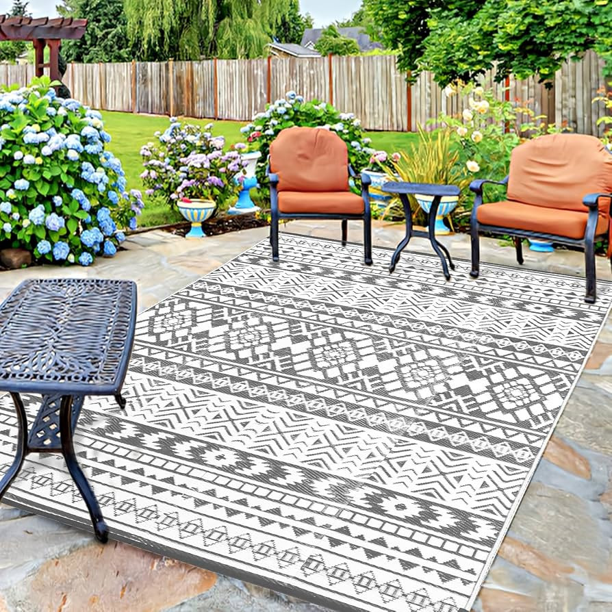Loninak Outdoor Rug Carpet, Plastic Straw Rug, Waterproof Outdoor Rugs, Patio Rug for RV, Trailer... | Amazon (US)