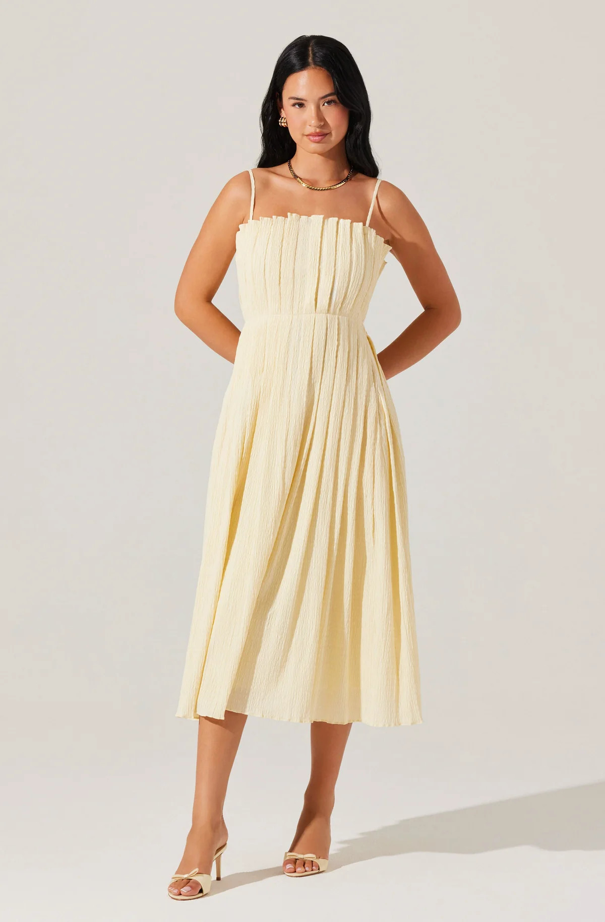 Sunny Pleated Midi Dress | ASTR The Label (US)