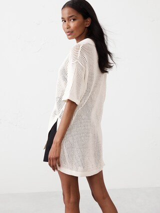Open Stitch Sweater Cover-Up | Banana Republic Factory | Banana Republic Factory