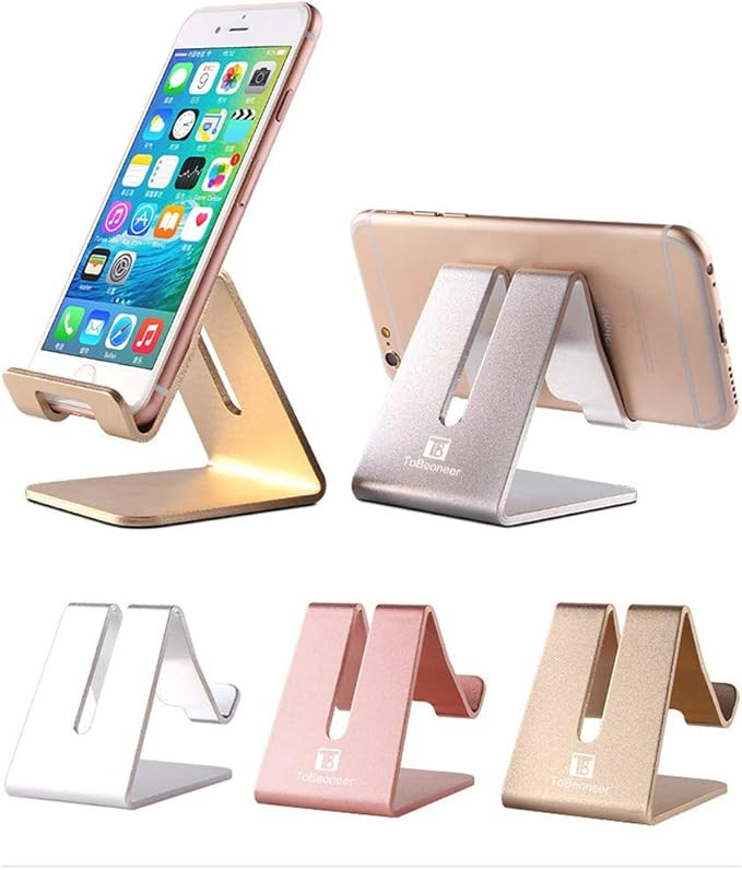 Cell Phone Desk Stand Holder - ToBeoneer Aluminum Desktop Solid Portable Universal Desk Stand for... | Amazon (US)