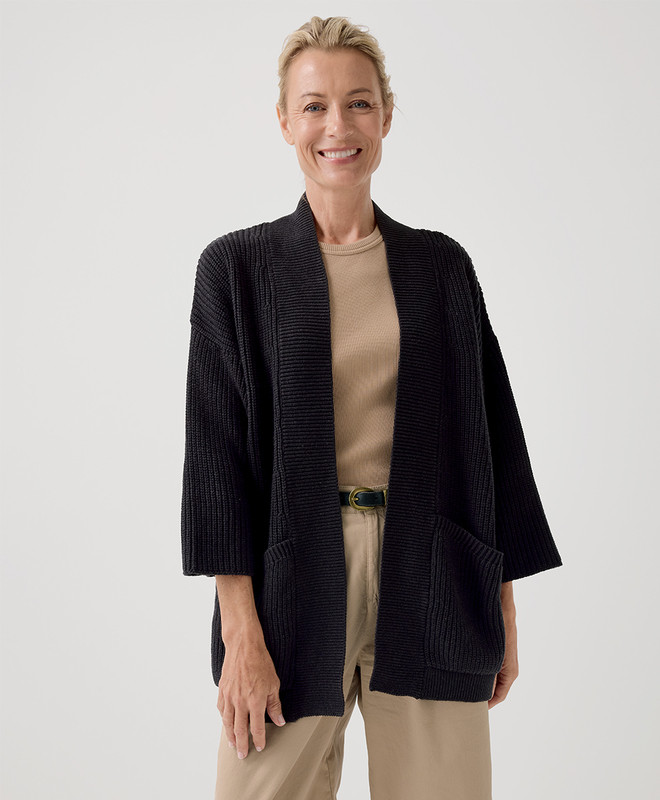 Women’s Luxe Knit Open Coatigan made with Organic Cotton | Pact | Pact Apparel