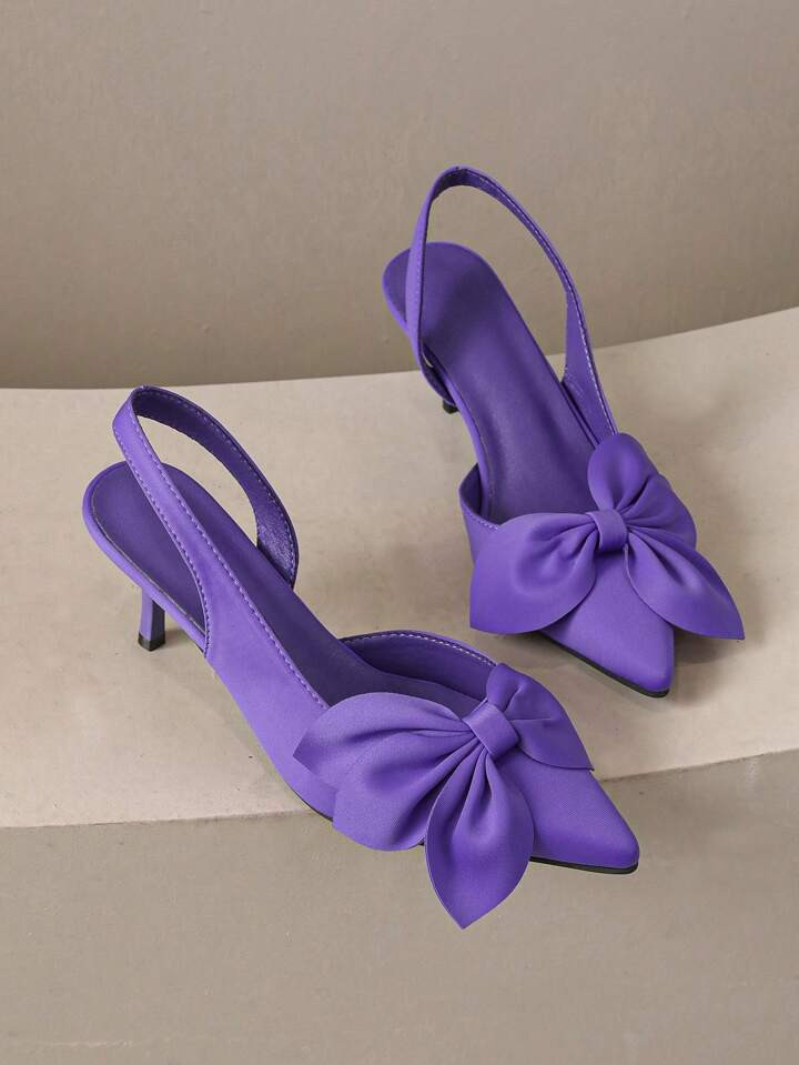 French Style High Heel Closed Toe Sandals, New Spring Ladies Gentle Pointed Toe Backless Flat Sho... | SHEIN