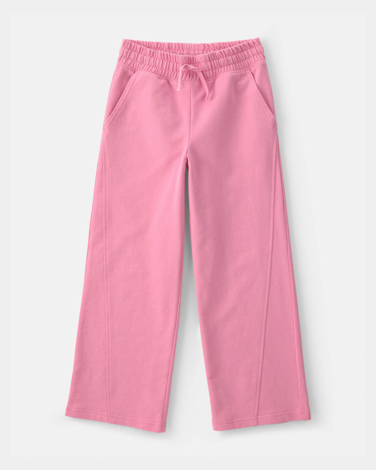 Girls French Terry Wide-Leg Pants - Pink | Carter's Inc