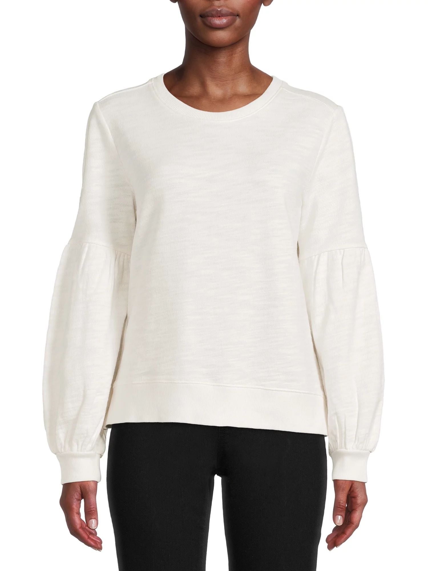 Time and Tru Women's Blouson Sweatshirt | Walmart (US)