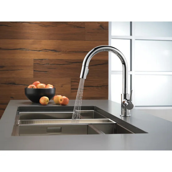 9159-CZ-DST Trinsic Pull Down Single Handle Kitchen Faucet with MagnaTite® Docking and Diamond S... | Wayfair North America