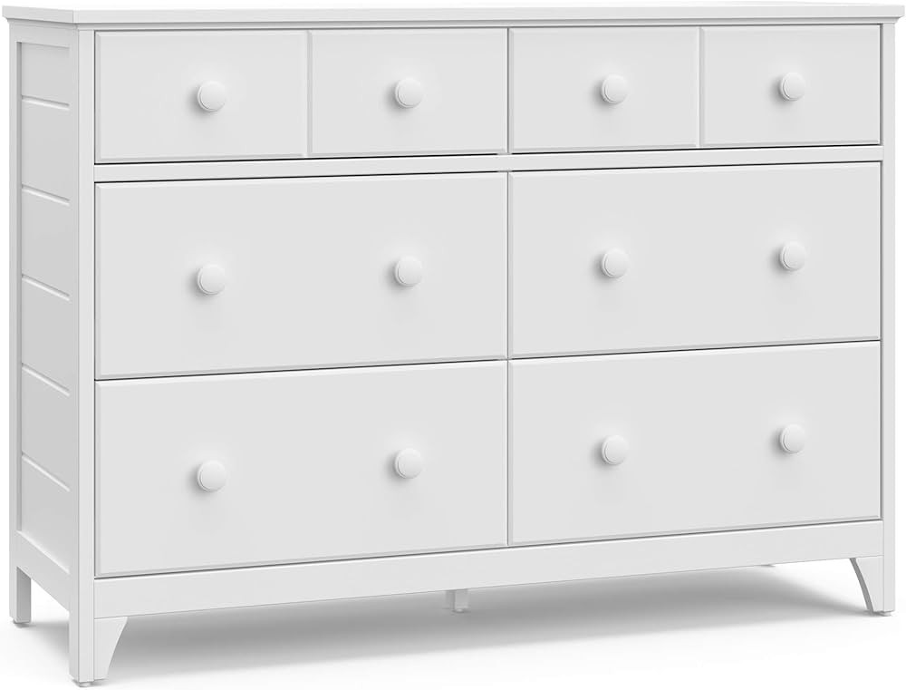 Storkcraft Moss 6 Drawer Universal Double Dresser (White) – GREENGUARD Gold Certified For Kids ... | Amazon (US)
