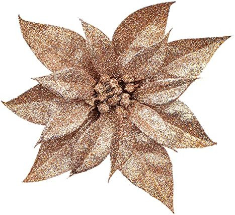 Alyphyly Christmas Tree Decoration Flower Glitter Powder Shining Artificial Flowers Decor Party T... | Amazon (US)