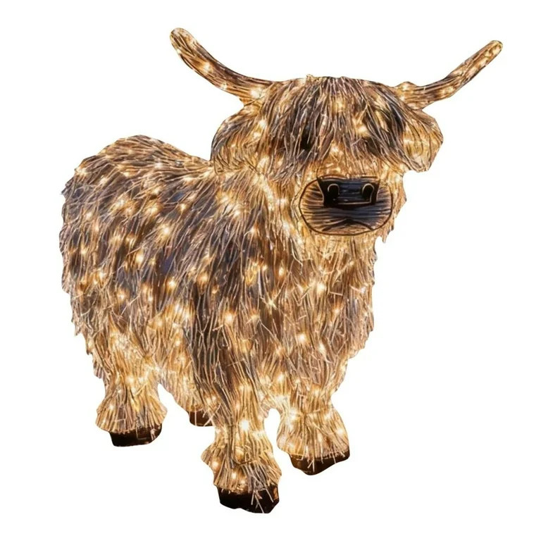 Christmas Lighted Highland Cow Outdoor Decorations,highland cow christmas ornaments,3D Light up H... | Walmart (US)