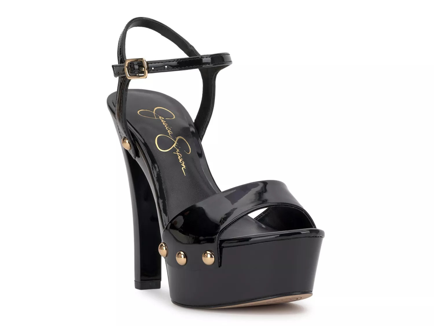 Jessica Simpson Calenta Platform Sandal | Women's | Black | Size 6.5 | Sandals | Ankle Strap | Stiletto | DSW