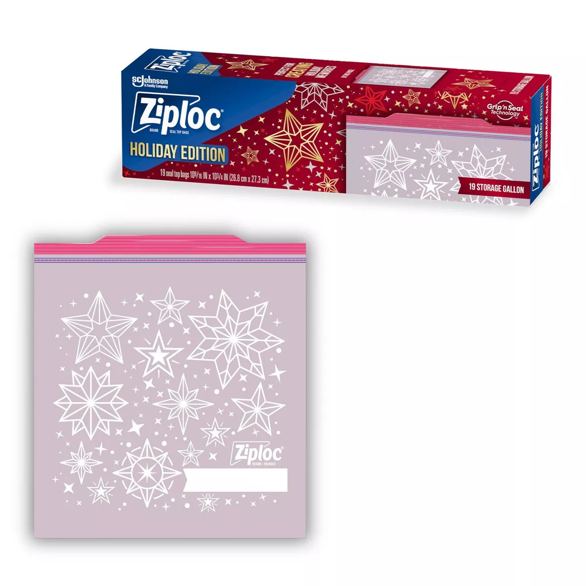 Ziploc Holiday Storage Gallon Bags - 19ct | Target