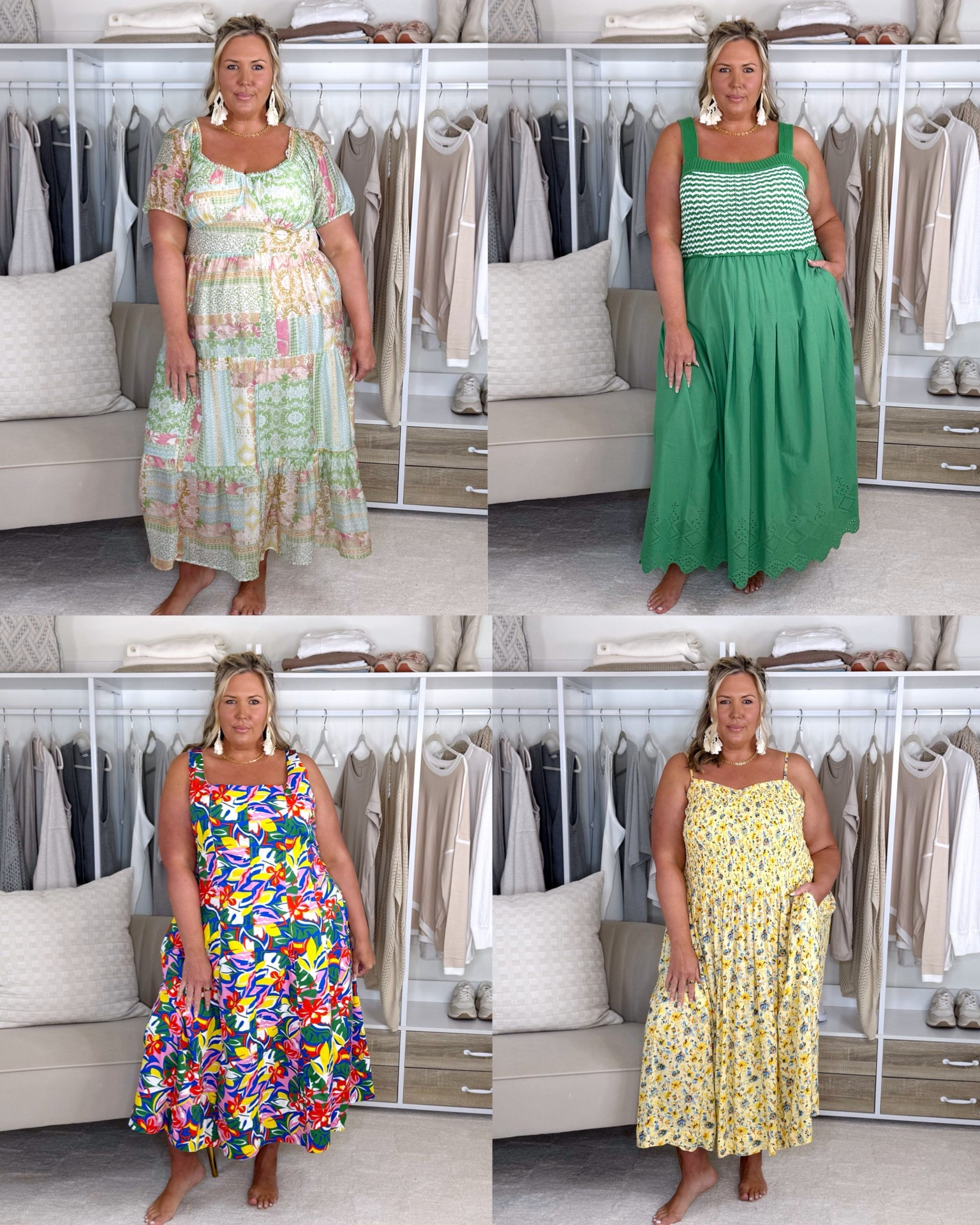 Walmart haul!! Wearing a 2X in everything! First dress I need to size up to a 3X, and the other 3 dresses run generous and would size down. Plus size, outfit inspo, dresses, summer fashion, apron belly

#LTKSeasonal #LTKPlusSize #LTKMidsize