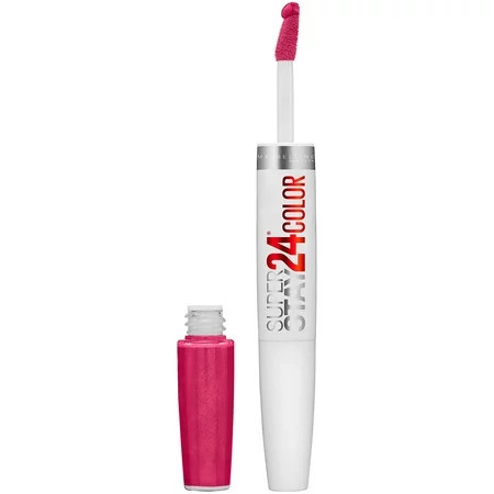 Maybelline Super Stay 24, 2-Step Liquid Lipstick, Long Lasting Highly Pigmented Color with Moisturizing Balm, 24/7 Fuchsia, Pink, 1 oz | Walmart (US)