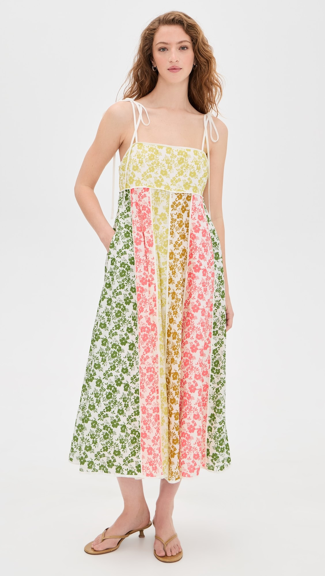 Colorblock Printed Midi Dress | Shopbop