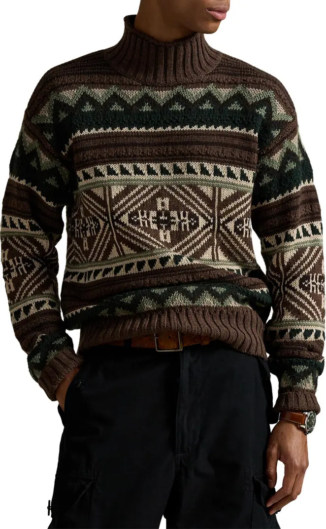 Geometric Cotton Blend Sweater | Nordstrom