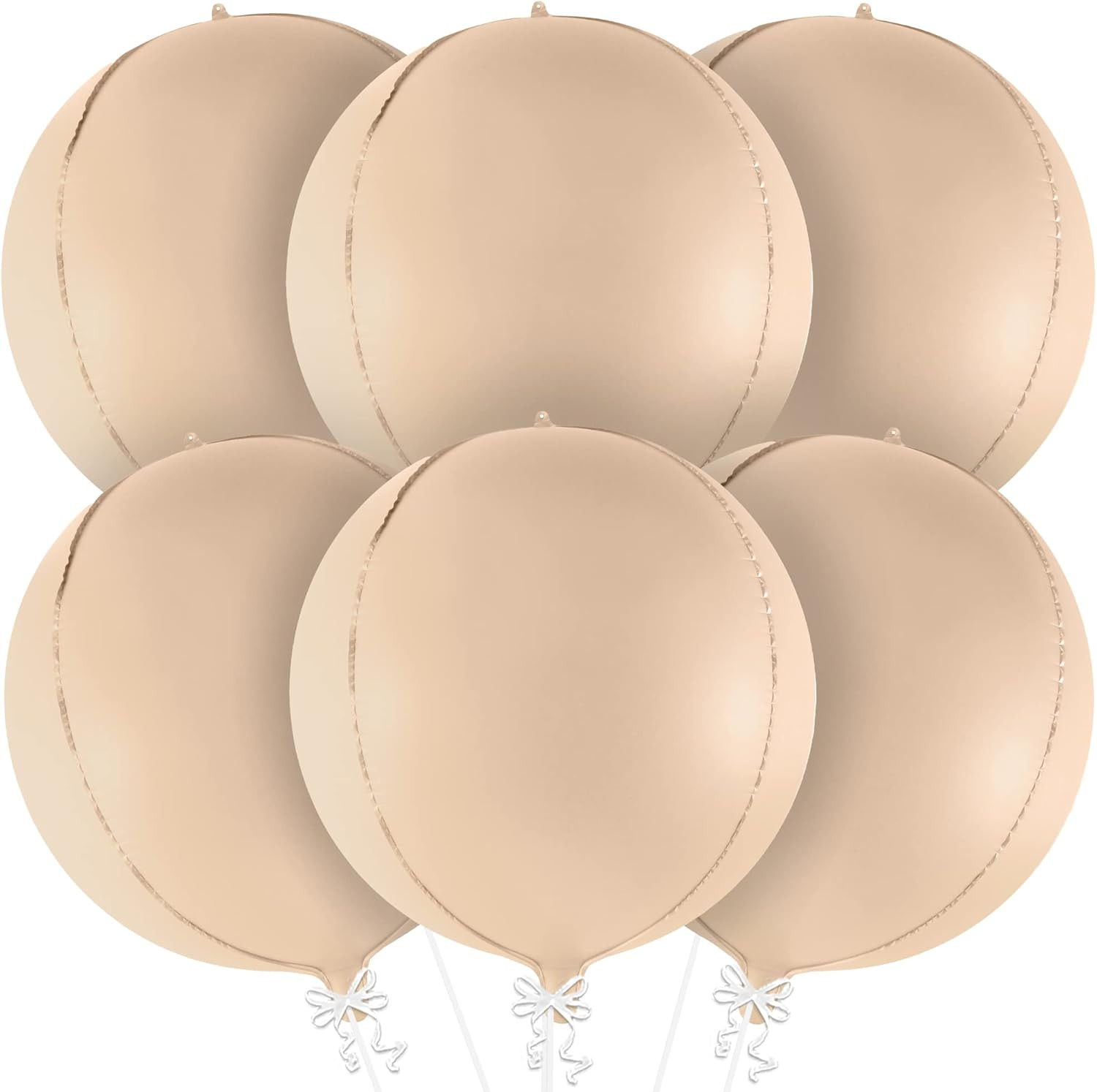 KatchOn, Big 22 Inch Beige Balloons Set - Pack of 6, Beige Mylar Balloons | Taupe Balloons for Ne... | Amazon (US)
