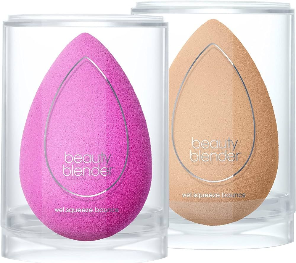 BEAUTYBLENDER Original Pink and Nude Blender, Makeup Sponges for Blending Liquid Foundations, Pow... | Amazon (US)