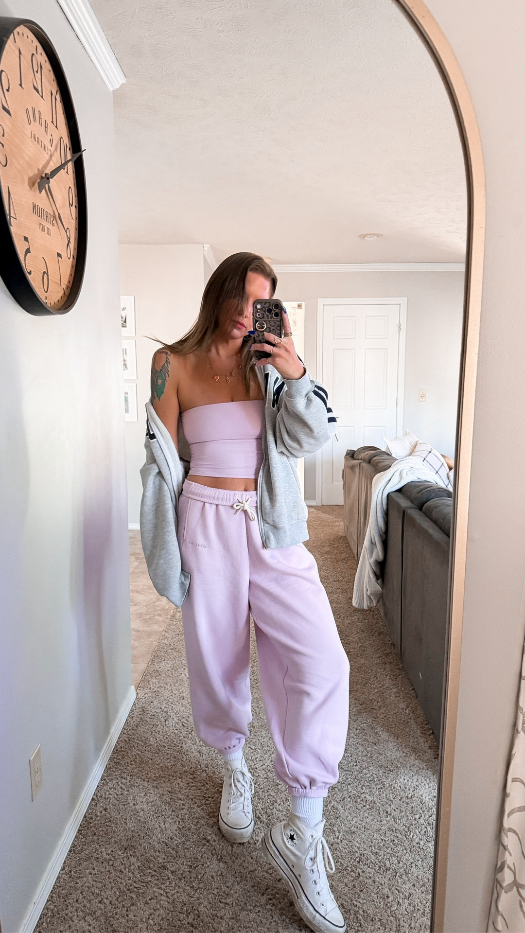 From Yesterdays style diary | she was so comfy and warm but like in a cutie way 🤌🏼😙🩷
Aerie finds | athleisure set | target girlies | comfy casual vibes 
#aerie #sets #matchingsets #outfit  

#LTKStyleTip #LTKSaleAlert #LTKFindsUnder50