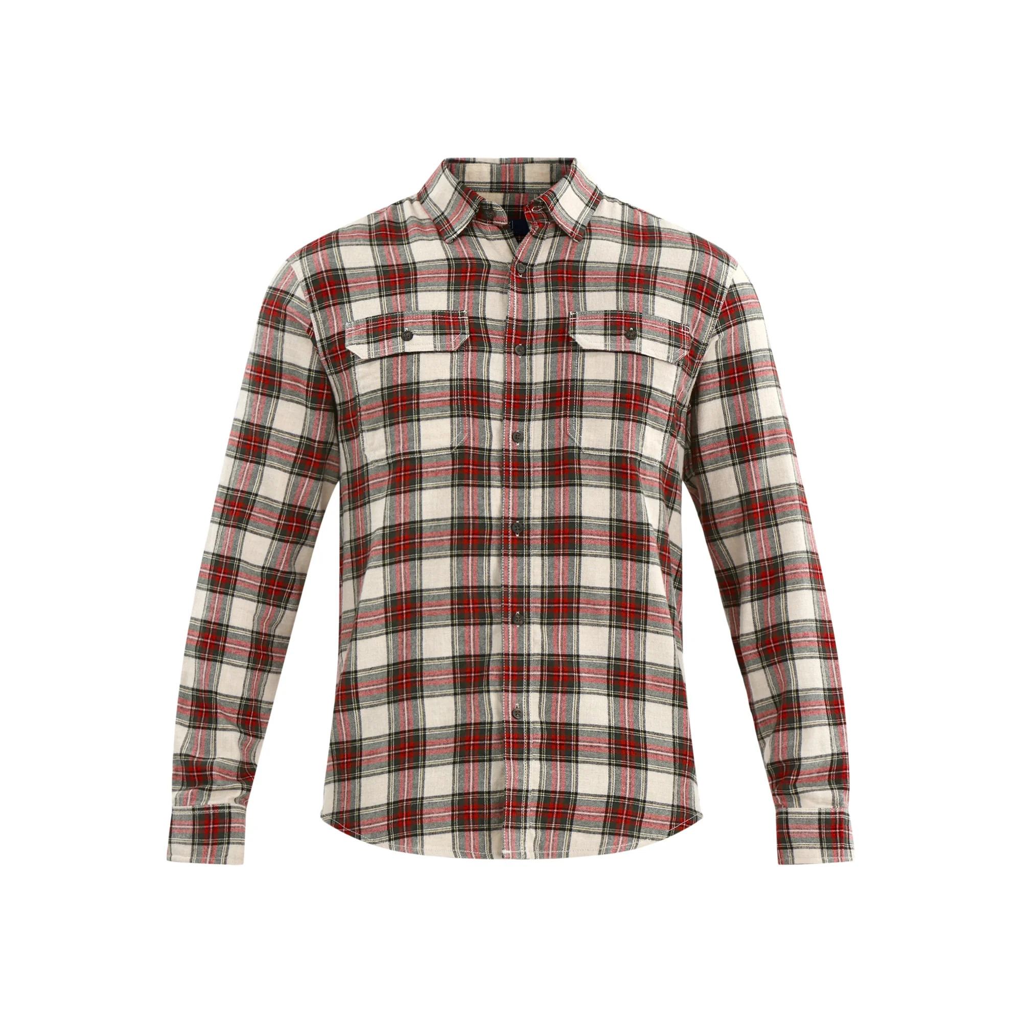 George Men's and Big Men's Double Pocket Flannel Shirt, Sizes XS-3XLT | Walmart (US)