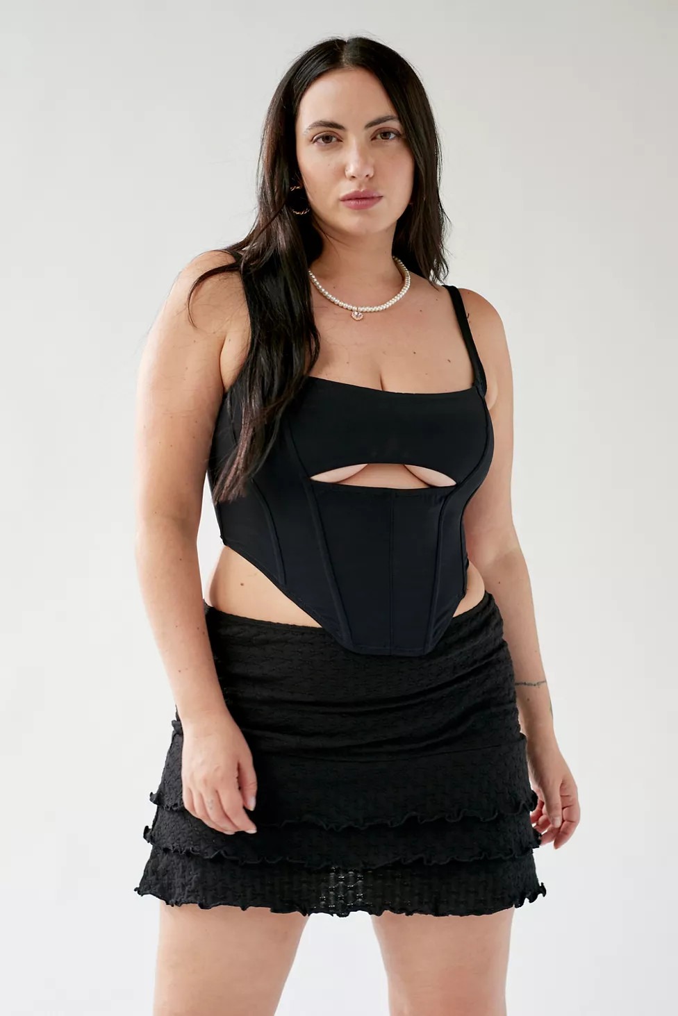 Out From Under Spitfire Mesh Cutout Corset | Urban Outfitters (US and RoW)