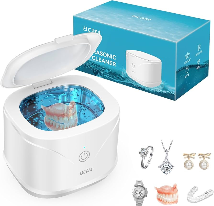 BCOM Retainer Cleaner,Jewelry Cleaner Ultrasonic Machine 46kHz, Jewelry&Retainer Cleaner 2-in-1 P... | Amazon (US)