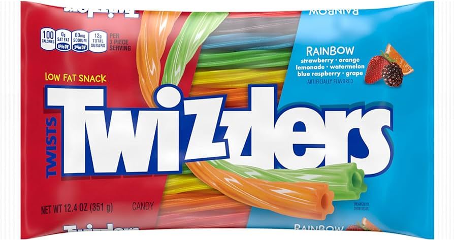 TWIZZLERS Twists Rainbow Flavored Licorice Style, Candy Bags, 12.4 oz (6 Count) | Amazon (US)