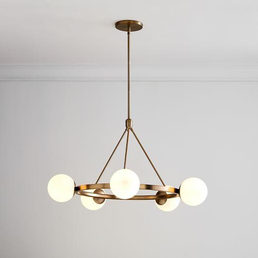 Hayes Round Light Chandelier (35"&ndash;47") | West Elm (US)