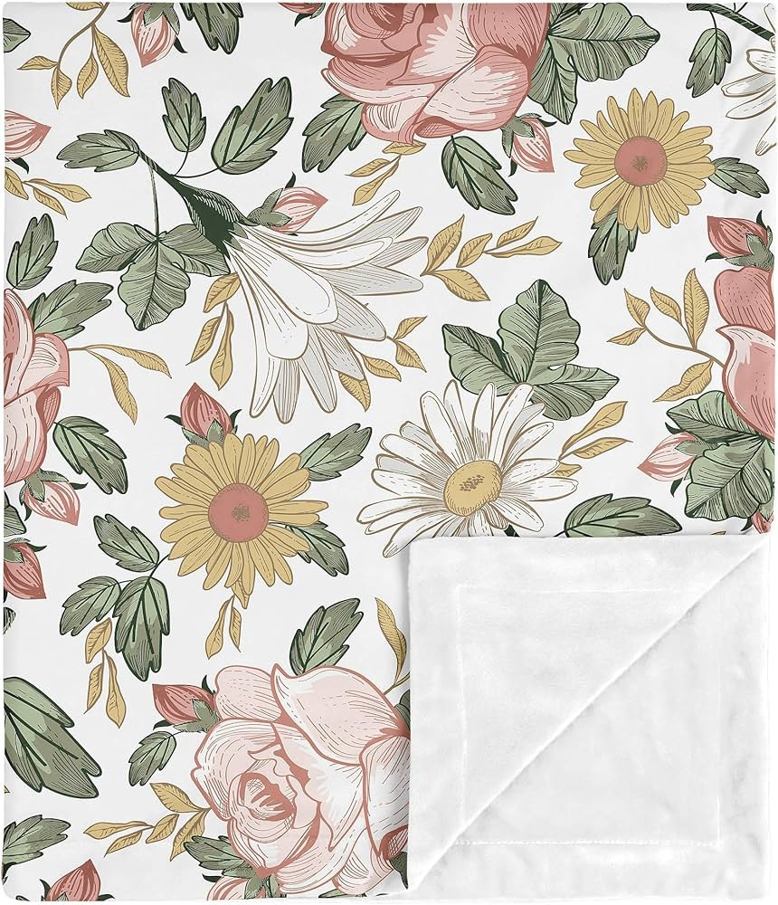 Sweet Jojo Designs Vintage Floral Baby Girl Receiving Security Swaddle Blanket for Newborn or Tod... | Amazon (US)